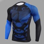Load image into Gallery viewer, Quick Dry Mens Sport Running Shirt Compression Long Sleeve Gym Fitness T-shirts Tights
