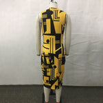 Lade das Bild in den Galerie-Viewer, Women&#39;s Elegant Evening Dresses Sleeveless Printed Pullover O Neck Midi Bodycon Dress
