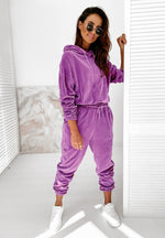 Lade das Bild in den Galerie-Viewer, Women&#39;s  hooded long-sleeved casual outfit Sports 2 Pieces Set  Set
