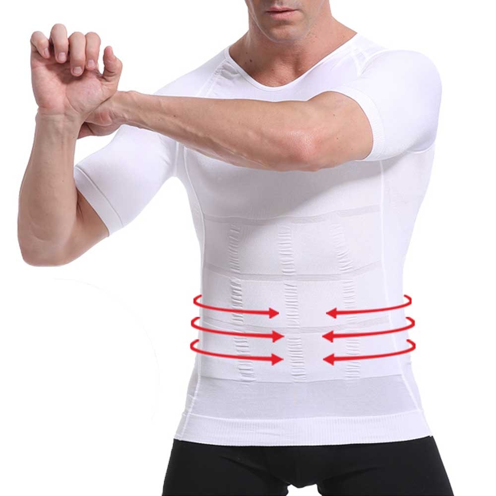 Gym Fitness Men's Slimming Shaper  Vest Tummy  Compression Body Modeling Fat Burner Chest Tummy Shirt Corset