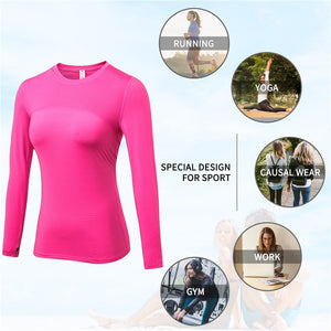 Gym Fitness Women's Yoga Gym Compression Better Quality Long Sleeve T-shirts  Tights Sportswear Quick Dry Running Tops Body Shaper