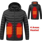 이미지를 갤러리 뷰어에 로드 , Thermal Hooded Jackets 11 Areas Heated For Autumn Winter Warm Flexible Usb Electric Heated Outdoor  Coat

