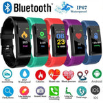 Charger l&#39;image dans la galerie, Gym Fitness Rate/Blood Pressure/Health Bracelet Heart Pedometer Smart Band Fitness Tracker Wristband
