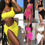 Load image into Gallery viewer, Women&#39;s  Summer Beach Crop Top Short Skirt Bodycon Two Piece Sets
