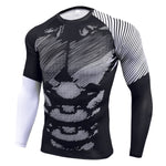 Lade das Bild in den Galerie-Viewer, Quick Dry Mens Sport Running Shirt Compression Long Sleeve Gym Fitness T-shirts Tights
