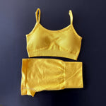 Charger l&#39;image dans la galerie, Gym Fitness Women&#39;s Gym Clothes Sports Bra + Shorts Set  2 Piece Set Fitness Workout Clothes

