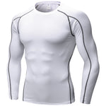 Charger l&#39;image dans la galerie, Gym Fitness Men &#39;s Fitness Long Sleeves New Quick Dry Running Compression Shirt Running Bodybuilding Sport T-shirt
