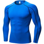 Загрузить изображение в средство просмотра галереи, Gym Fitness Men &#39;s Fitness Long Sleeves New Quick Dry Running Compression Shirt Running Bodybuilding Sport T-shirt
