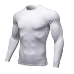 Загрузить изображение в средство просмотра галереи, Gym Fitness Men&#39;s Thermal Muscle Winter Long Sleeve Running Sports T Shirt Bodybuilding Gym Compression Quick dry Tights Shirt
