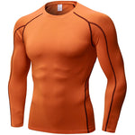 Cargar imagen en el visor de la galería, Gym Fitness Men &#39;s Fitness Long Sleeves New Quick Dry Running Compression Shirt Running Bodybuilding Sport T-shirt
