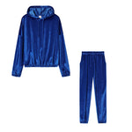 Load image into Gallery viewer, Women&#39;s  hooded long-sleeved casual outfit Sports 2 Pieces Set  Set
