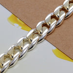 Charger l&#39;image dans la galerie, Men &amp; Women&#39;s Silver color Exquisite 10mm Bracelet chain
