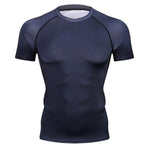 이미지를 갤러리 뷰어에 로드 , Gym Fitness T-Shirt Tights Top Fitness Jerseys Men&#39;s  Sportswear
