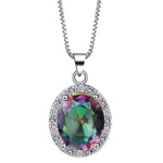 Загрузить изображение в средство просмотра галереи, Women&#39;s Geometric Design Jewelry 4Pcs/Set Multi-color Crystal  Inlaid Ring Earrings Pendant Necklace Jewelry
