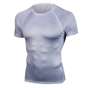 Gym Fitness T-Shirt Tights Top Fitness Jerseys Men's  Sportswear