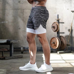 Lade das Bild in den Galerie-Viewer, Gym Fitness Men Sports Short Pant 2 In 1 Double-deck Quick Dry GYM  Fitness Jogging Workout Shorts
