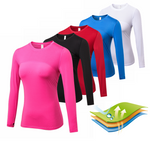 Загрузить изображение в средство просмотра галереи, Gym Fitness Women&#39;s Yoga Gym Compression Better Quality Long Sleeve T-shirts  Tights Sportswear Quick Dry Running Tops Body Shaper
