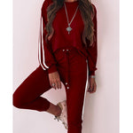 Lade das Bild in den Galerie-Viewer, Long-sleeved Casual Two Piece Set Women Spot Loose Suit Fashion tracksuit
