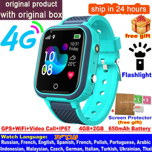 Gym Fitness Tracker Location Phone WatchLT21 4G Smart Watch Kids GPS WIFI Video Call SOS IP67 Waterproof Child Smartwatch Camera Monitor