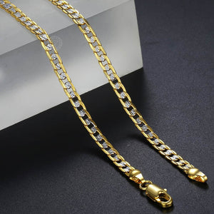 Men & Women's Montgomery Acquisition  Classic Lobster Lock Gold Color Chain Necklace*