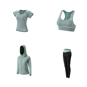 Gym Fitness Women's Sportswear Yoga Set Seamless Suits Gym Clothing  2/3/4/5pcs Vest+t-shirt+shorts+leggings+hoodies Yoga Outfits