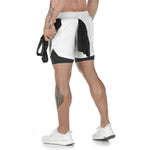 Загрузить изображение в средство просмотра галереи, Gym Fitness Men Sports Short Pant 2 In 1 Double-deck Quick Dry GYM  Fitness Jogging Workout Shorts
