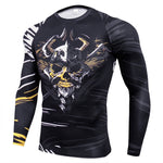 Charger l&#39;image dans la galerie, Quick Dry Mens Sport Running Shirt Compression Long Sleeve Gym Fitness T-shirts Tights
