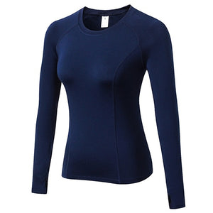 Women T-shirt Quick Dry Running T-shirt Compression Tights  Long Sleeve T-shirts Fitness Shirts