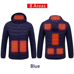 Gym Fitness USB Winter Outdoor Electric Heating Jackets Warm Sprots Thermal Coat  Heatable Cotton jackets