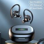 이미지를 갤러리 뷰어에 로드 , Bluetooth Earphones Stereo Music Earbuds for Phone Designed For Sports Activities Wireless Headphones with Mic HiFi IPX5 Waterproof Ear Hooks
