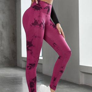 Gym Fitness Seamless Tie Dye Leggings Women's Yoga Pants Push Up Workout Sports Legging High Waist Tights Gym Clothing