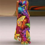 Charger l&#39;image dans la galerie, Women&#39;s Floral Vintage Ruffles Dress Elegant Maxi Dresses
