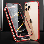 Charger l&#39;image dans la galerie, Magnetic Phone Metal  Frame Case al Double Sided Glass  For iPhone 14 13 12 11 Pro Max X XS  8 7 14 Plus 13 12Mini Camera Lens Cover
