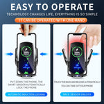 Load image into Gallery viewer, Car Wireless Charging infrared Induction Fast Charging 100W  Magnetic Automatic Car Mount Phone Holder For iPhone Xiaomi Samsung
