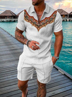 Load image into Gallery viewer, Men&#39;s Casual Fashion Polo Shirt Set Outfit Vintage Tracksuit Sportswear.
