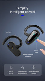 이미지를 갤러리 뷰어에 로드 , Gym Fitness Headphones Noise Reduction Bluetooth Wireless Stereo Hook Headsets Sport Earphone
