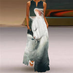 Charger l&#39;image dans la galerie, Women&#39;s Floral Vintage Ruffles Dress Elegant Maxi Dresses
