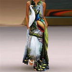 Cargar imagen en el visor de la galería, Women&#39;s Floral Vintage Ruffles Dress Elegant Maxi Dresses
