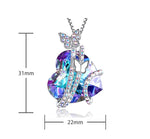Lade das Bild in den Galerie-Viewer, Women&#39;s Exquisite  Love  Designer  Crystal Heart Necklace Butterfly Necklace
