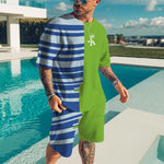 Load image into Gallery viewer, Men&#39;s Tracksuit Set, 3D Printed T-shirt &amp; Gym Shorts, Fashion, New Collection
