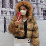 Charger l&#39;image dans la galerie, Women&#39;s Faux Fur Coat Short Warm Thick High Quality Fashion Fur Coat
