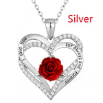 Загрузить изображение в средство просмотра галереи, Women&#39;s Rose Flower Pendant Necklace Jewelry Perfect Gift For All Occasions
