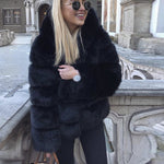 Load image into Gallery viewer, Gym Fitness Soft Warm Solid Overcoat  Shaggy Thick Jacket Women&#39;s Elegant Winter  Outwear
