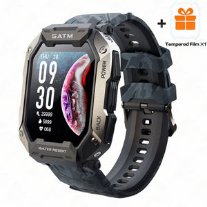 Gym Fitness Waterproof Smart Watch Full Touch Smartwatch For Android Xiaomi Blood Pressure Oxygen Fitness Watch 5 Atm  Military Style