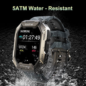 Gym Fitness Waterproof Smart Watch Full Touch Smartwatch For Android Xiaomi Blood Pressure Oxygen Fitness Watch 5 Atm  Military Style