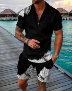 Charger l&#39;image dans la galerie, Men&#39;s 3d Printed Casual Short Sleeve T Shirt and Shorts
