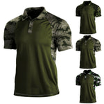 Lade das Bild in den Galerie-Viewer, Camouflaged Tactical T Shirts Men Quick Dry Outdoor Nature Hike Shirt Short Sleeve Climbing Clothing
