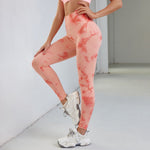 Загрузить изображение в средство просмотра галереи, Gym Fitness Seamless Tie Dye Leggings Women&#39;s Yoga Pants Push Up Workout Sports Legging High Waist Tights Gym Clothing
