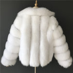 Load image into Gallery viewer, Women&#39;s Silver Grey Artificial Faux Fur Jacket Thick Warm Fluffy Winter Outerwear Office Lady Coats
