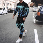 Lade das Bild in den Galerie-Viewer, Gym Fitness Must-Have Activewear 3D Printed Long Sleeve T-Shirts pullovers Casual Sweatpants Set
